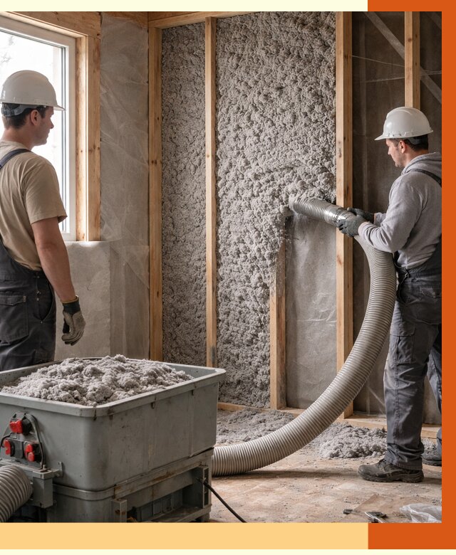 Утепление каркасного дома эковатой в Комсомольске-на-Амуре от 1837 руб. | ТепломастерКмс