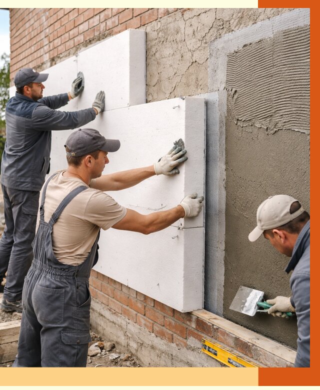 Утепление кирпичного дома в Комсомольске-на-Амуре от 4286 руб. под ключ | ТепломастерКмс