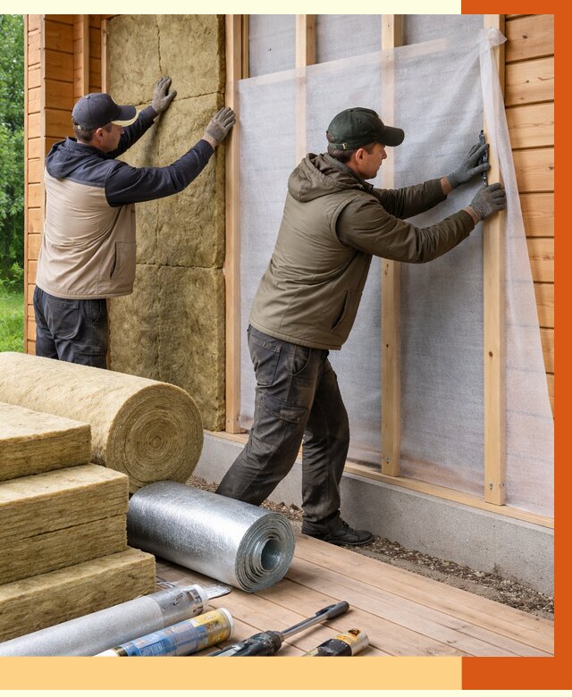 Утепление дома из двойного бруса в Комсомольске-на-Амуре от 4898 руб./м² — ТепломастерКмс под ключ