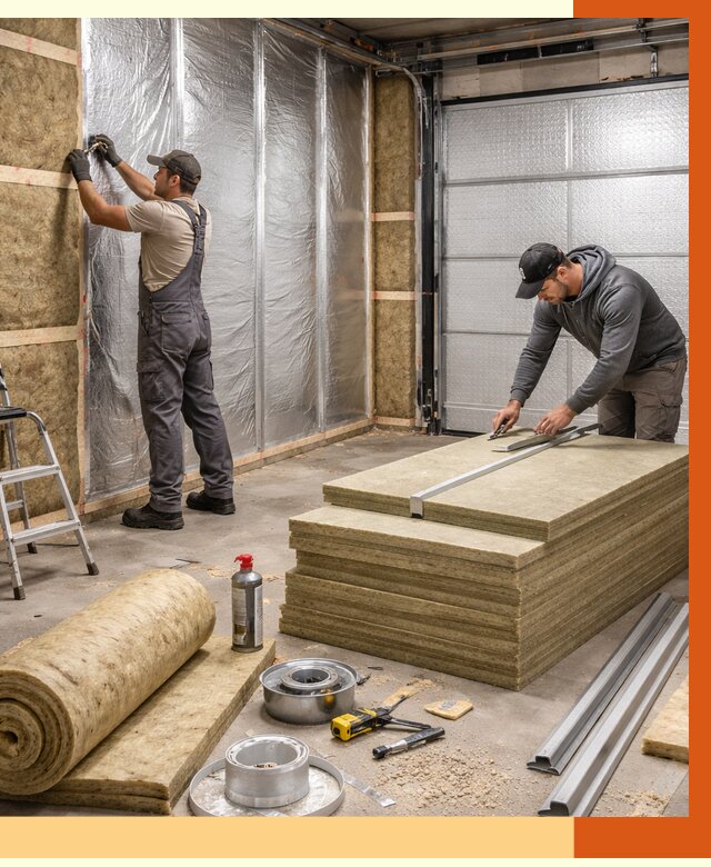 Утепление гаража в Комсомольске-на-Амуре от 4592 руб/м2 — комплексное утепление ворот и стен | ТепломастерКмс