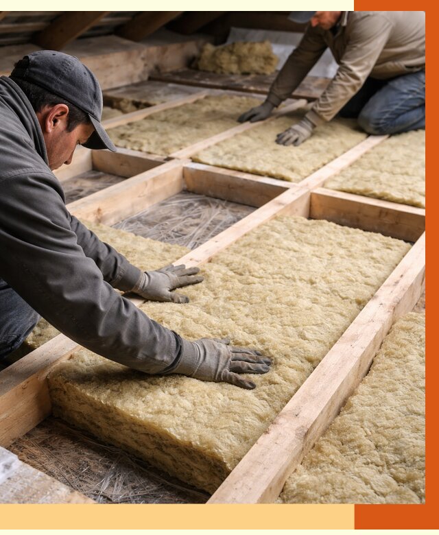 Утепление чердака минватой в Комсомольске-на-Амуре от 3571 руб/м2 под ключ | ТепломастерКмс