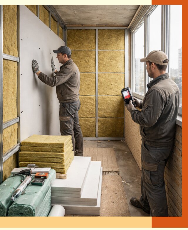 Утепление балкона в Комсомольске-на-Амуре от 4592 руб. под ключ | ТепломастерКмс