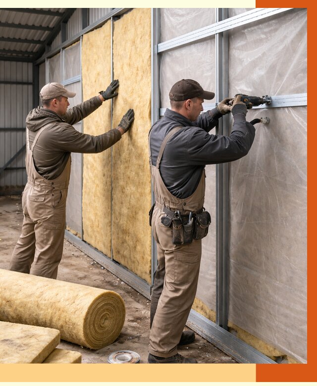 Утепление металлического ангара в Комсомольске-на-Амуре от 4847 руб/м2 — услуги под ключ | ТепломастерКмс