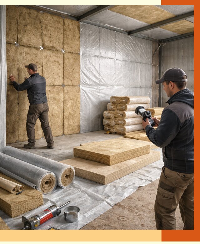 Утепление теплого склада в Комсомольске-на-Амуре под ключ от 11735 руб/м² | ТепломастерКмс