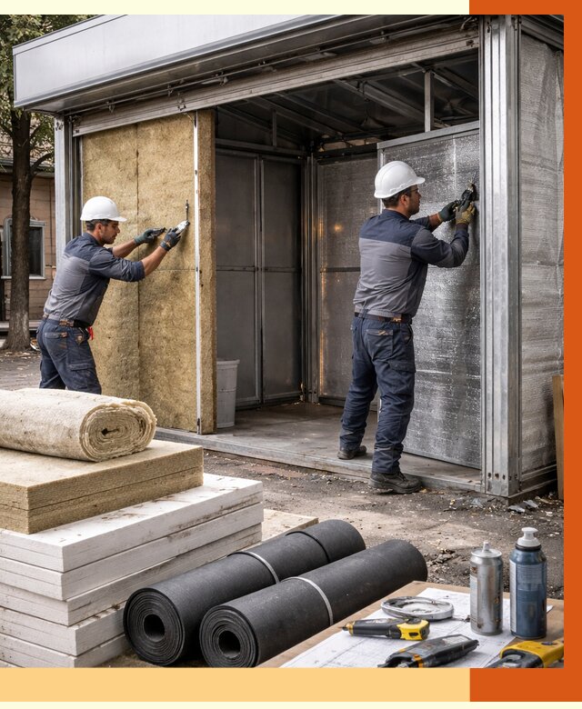 Утепление павильона шаурма в Комсомольске-на-Амуре под ключ от 1224 руб. за м² | ТепломастерКмс