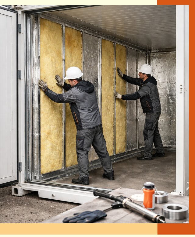 Утепление рефрижераторного контейнера в Комсомольске-на-Амуре от 45918 руб./м² | ТепломастерКмс