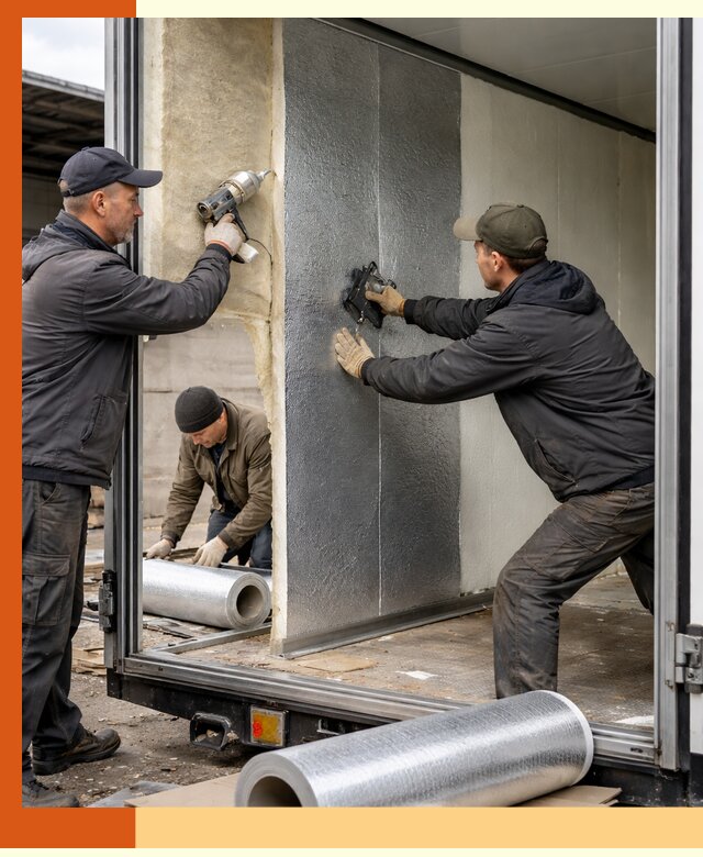 Утепление холодильного кузова в Комсомольске-на-Амуре — монтаж и теплоизоляция