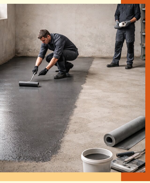 Гидроизоляция гаражного пола в Комсомольске-на-Амуре от 3571 руб./м² — ТепломастерКмс профессионально