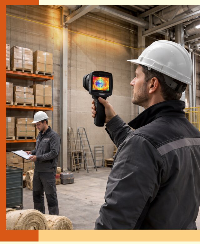 Тепловизионное обследование склада и выявление утечек в Комсомольске-на-Амуре