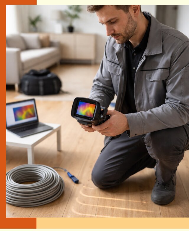 Тепловизионное обследование тёплого пола в Комсомольске-на-Амуре для точной диагностики